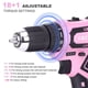 thumbnail image 5 of Juego de herramientas FASTPRO, 177 unidades, 20 V, destornillador inalámbrico, color rosa, 5 of 9