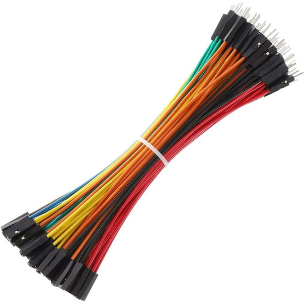Breadboard Jumper Wires 20AWG, Câbles de raccordement femelle à mâle  exclusifs Bestlus M/F 15CM 10 couleurs Lot de 120 