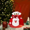 thumbnail image 6 of CuiLiyq Christmas Gift Bag, Knitted Santa Claus Snowman Reindeer Doll Drawstring Candy Bag, for Home Holiday Party Fireplace Decoration (Santa Claus), 6 of 6
