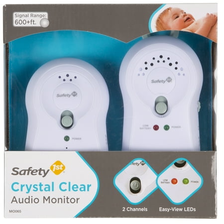 Safety 1st Crystal Clear 2-Channel Audio Monitor with 1 Receiver, White