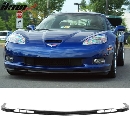 Lip Mount Spoiler - Fits 06-13 Chevy Corvette C6 Z06 Coupe OE Style Front Bumper Lip Spoiler - PU