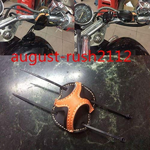 BHYShop Brown Universal Motorcycle Handlebar Mount Eyeglass Sunglasses Glass Holder Case