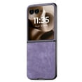 thumbnail image 4 of Allytechgroup Case for Motorola Razr+ 2024, PU Leather Shell Compatible with Magsafe Slim Lightweight Shockproof Magentic Protective Back Cover for Razr 50 Ultra, Purple, 4 of 9
