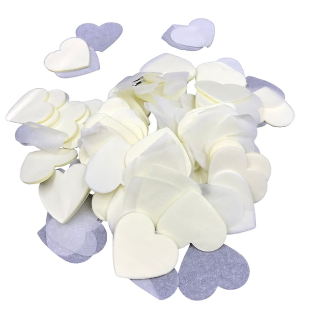 Cateissary Confeti de corazones de amor, adorno de boda DIY, papel de relleno de globo ligero para decoraciones de aniversario de boda de Kits de decoración para fiestas Leche blanca