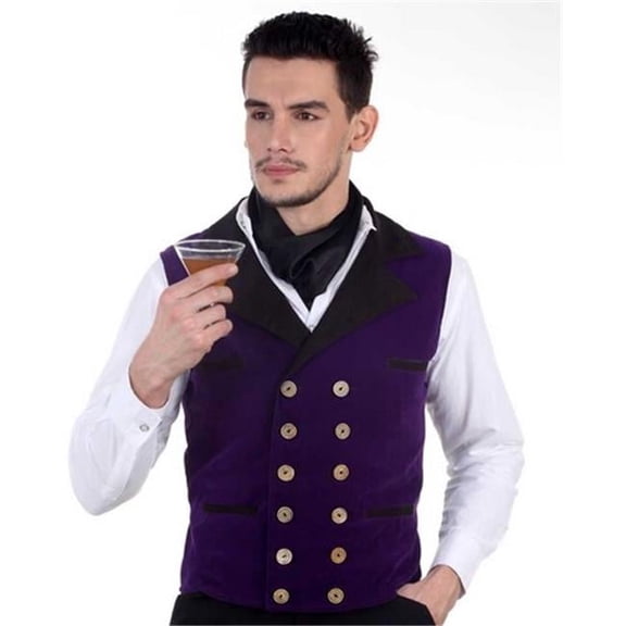 The Pirate Dressing C1342 Joshua Velvet Vest- Large