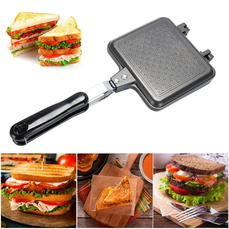 

Mini Pie Crusts Sandwich Maker Non Stick Coated Griddle Double Frying Pan with Heat Handle Suitable for Home Cooks To Make Breakfast Indoor and Outdoor Use