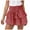 Red, variant on adviicd Women Y2k Plaid Ruffle Mini Skirt Smocked Waist Pleated Tiered Short Skirt Aline Gingham Skirt Streetwear Red, XL