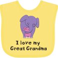 thumbnail image 3 of Inktastic I Love My Great Grandma Elephant Girls Baby Bib, 3 of 4