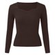 thumbnail image 2 of Gibobby Sudadera con estampado de Navidad para mujer Suéter de punto con cuello en V de color sólido para mujer Suéter de cuello con fondo (Café, L), 2 of 5