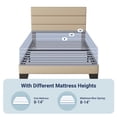 thumbnail image 5 of Allewie Twin Size Platform Bed Frame with Fabric Upholstered Headboard, No Box Spring Needed, Beige, 5 of 8