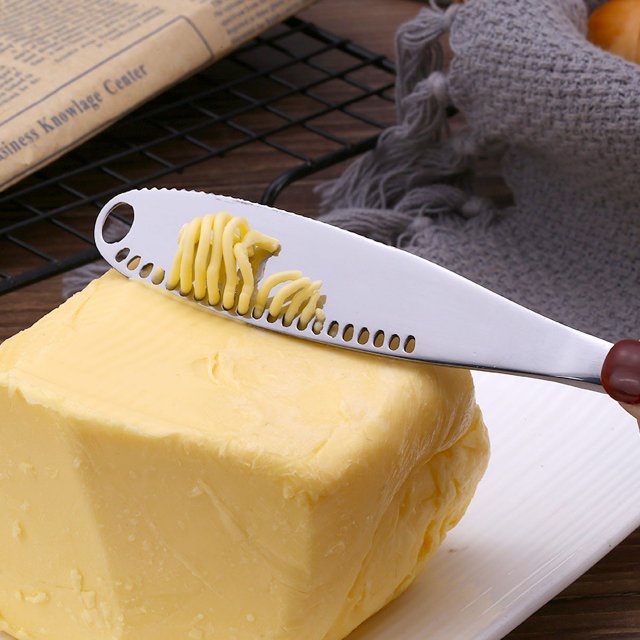 Untador de mantequilla de acero inoxidable, cuchillo - Aparatos de cocina 3 en 1 (1)