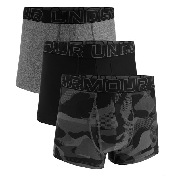 UNDER ARMOUR calzoncillos de hombre, pack de 3 - Performance Tech Trunks - Novelty 3", camuflaje, stretch Negro/Gris L (Large)