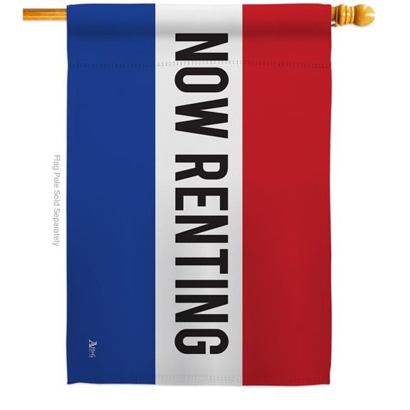 Americana Home & Garden H140791-BO Now Renting Novelty Merchant 28 x 40 in. Double-Sided Decorative Horizontal House Flags for Decoration Banner Garden Yard Gift