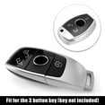 thumbnail image 3 of Unique Bargains Vehicle Key Fob Cover 3 Button Remote Key Fob Case with Keychain Blue for Mercedes Benz C E S M CLS CLK G, 3 of 7