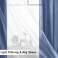 thumbnail image 5 of Hiasan Blackout Curtains with Sheer Overlay, Thermal Insulated Privacy Double Layer Mix & Match Window Curtains for Girls Bedroom, Living Room, 2 Drape Panels with Tiebacks, Dust Blue, 52W X 63L, 5 of 7