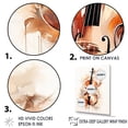 thumbnail image 3 of Designart "Rich Brown Cello Contour IV" Music Canvas Prints, 3 of 7
