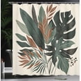 thumbnail image 3 of Ambesonne Monstera Shower Curtain, Tropical Abstract Boho Art, 69"Wx70"L, Sage Green Fawn Evergreen, 3 of 4