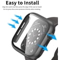 thumbnail image 3 of Protector de pantalla de cristal y cubierta para Apple Watch, accesorios de parachoques para Apple Watch series 5, 4, 3, SE, 6, 44mm, 40mm, 42mm, 38mm, 3 of 4