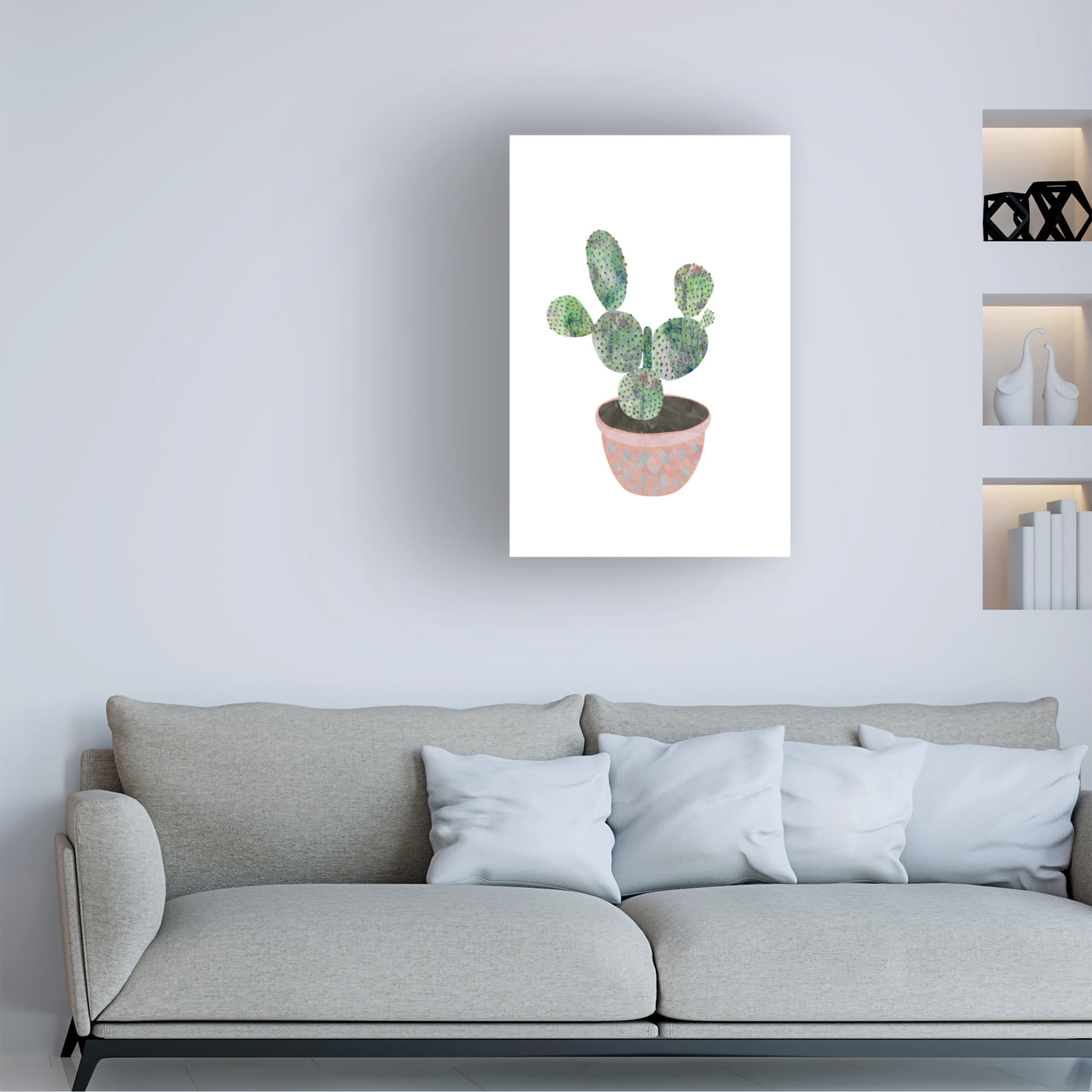 Trademark Fine Art Sarah Manovski Boho scandi cactus 3 Canvas Wall Art