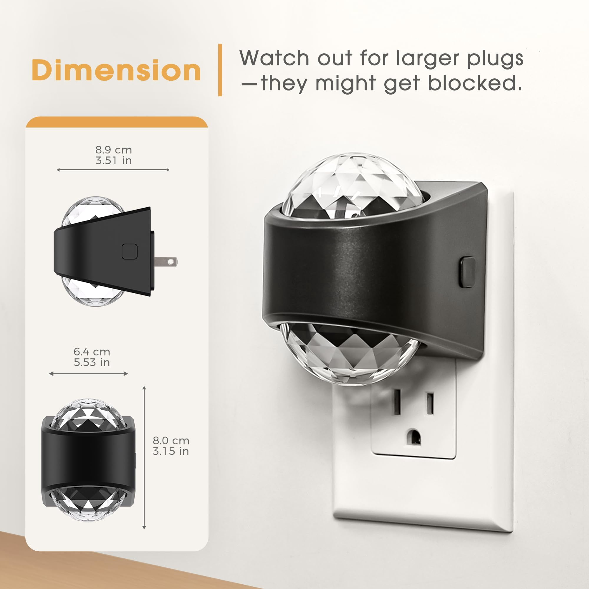 Night Light Plug Into Wall  Color Changing 3cct Design With Galaxy Star Projector Dusk To Dawn Sensor For Bathroom Bedroom Gaming Room Decor Gift 2 Pack