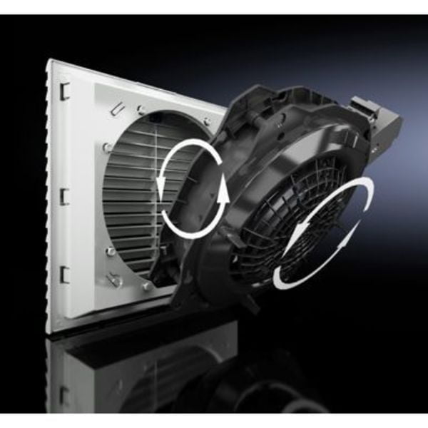 Rittal Square Axial Fan, 8" Width, 8" Height, 230VAC Voltage - 3239100
