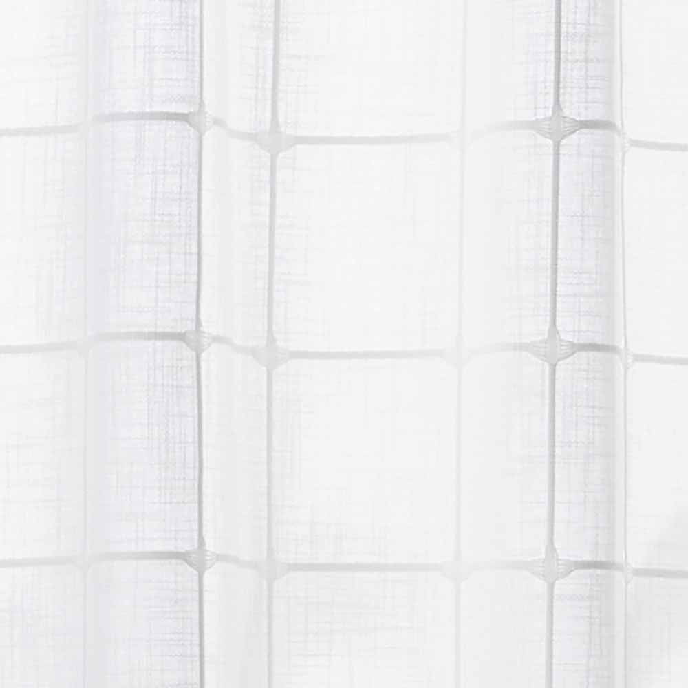 Better Homes & Gardens Windowpane Light Filtering Curtain Panel, 1 Panel, White, 50" W x 84" L