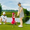 thumbnail image 4 of Ultimate 30 Inch Junior Mallet Putter for Kids with Stainless Steel Shaft and Headcover Blue, 4 of 10