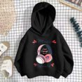 thumbnail image 5 of Shadoumai Kids Hoodies Girls Printed Pattern Long Sleeve Hoodie Pullover Tops with Pocket Cute Warmth Pullover Hooded Sweatshirt Children Fall Clothes for Girls, 5 of 5
