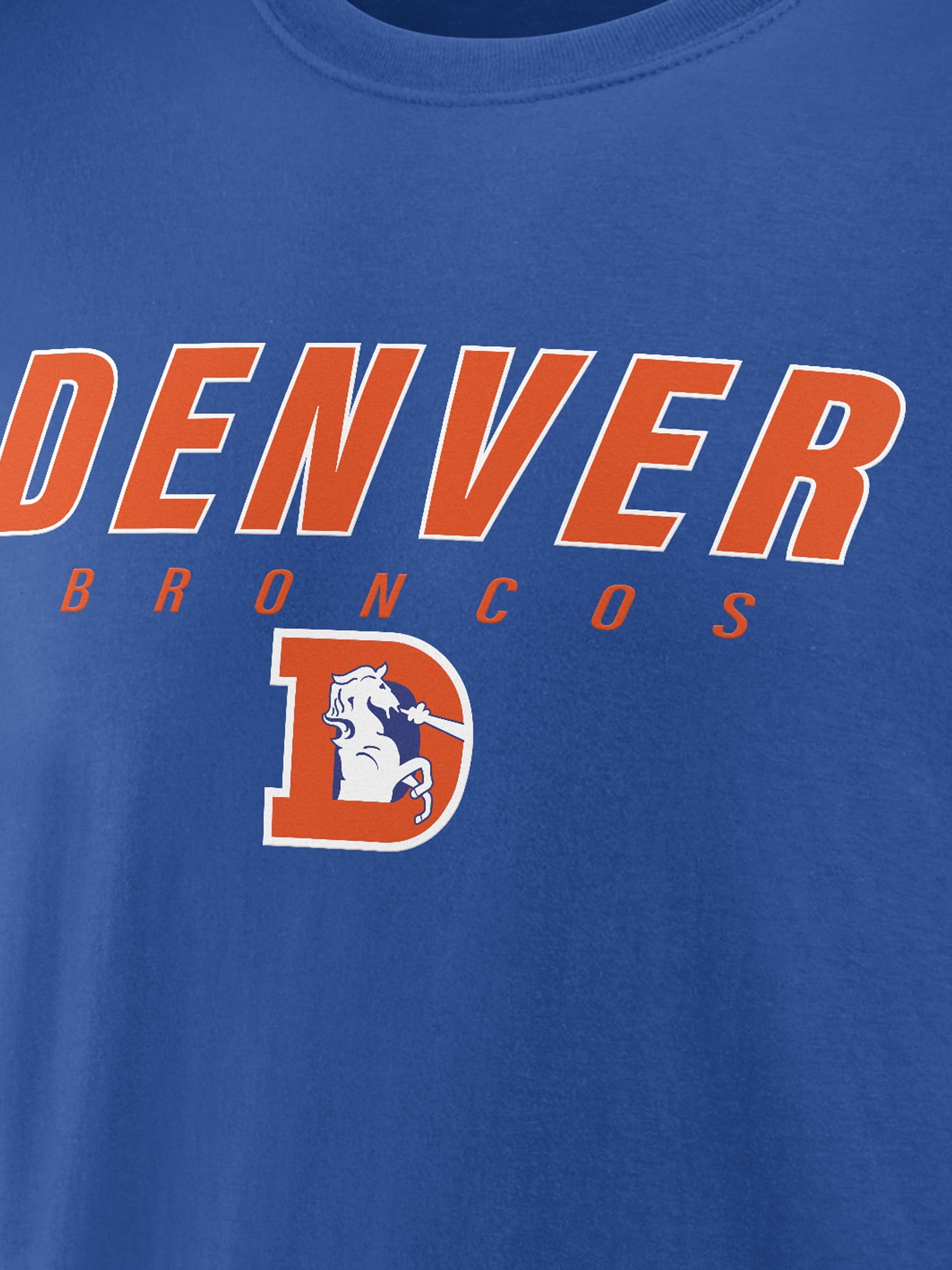 NFL Denver Broncos Men's Cotton Blue Short Sleeve T-Shirt
