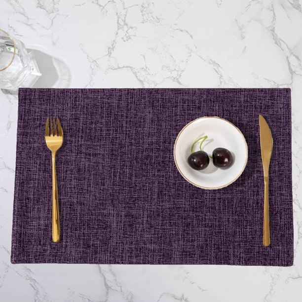 CaiYueKe Double Sided Heat Insulating Placemat Non Slip Washable Kitchen Dining Table Protector Mat for Home Decor Western Style Wipeable Faux Leather Decorative