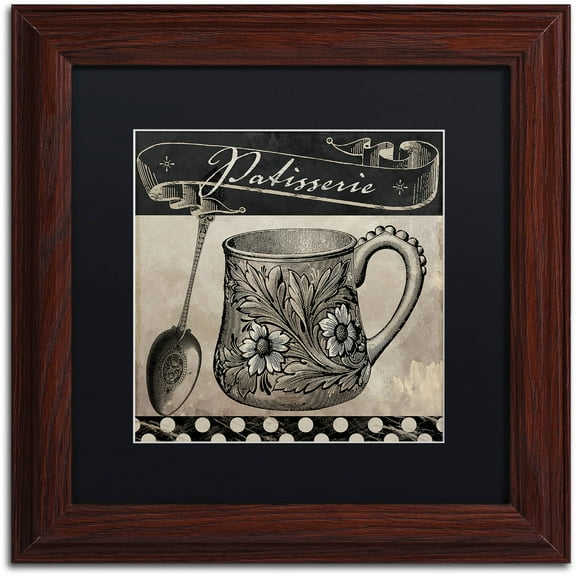 Trademark Fine Art "Bistro Parisienne III" Canvas Art by Color Bakery Black Matte, Wood Frame