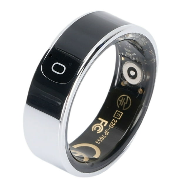 Bague Sportive Intelligente, Écran d'Affichage Étanche 5 ATM, Touche Tactile, Bague Intelligente, Association avec Application Mobile pour la Randonnée, le Cyclisme, la Course Taille 8 18,2 mm / 0,72 Po, Taille 9 19 mm / 0,75 Po, Taille 10