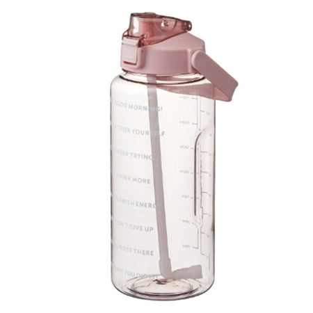 Sports Water Bottle - 64oz BPA-Free Time Mark Straw Fitness/Gym/Outdoor Hydration