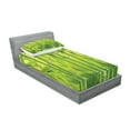 thumbnail image 2 of Ambesonne Green Fitted Sheet & Pillow Sham Set, Nature Scenery Close up Scene, Twinxl, Apple Green, 2 of 2