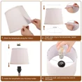 thumbnail image 6 of DEALTouch Control Bedside Lamps with 2 USB Charging Ports, 3 Ways Dimmable Nightstand Lamps with A19 6W LED Bulb, USB Modern Fabric Table Lamps for Bedroom, Living Room, Office Set of 2,Silver, 6 of 12