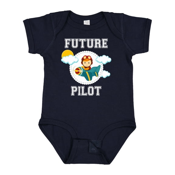Inktastic Future Pilot Airplane for Boys Boys Baby Bodysuit