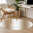 thumbnail image 5 of 3.3ft Round Rug, Khaki White Ombre Non-Skid Rubber Backing Large Area Rugs - Living Room Bedroom Home Office, Modern Abstract Art Farmhouse Gradient Indoor Floor Mat Carpets Washable Rug, 5 of 9