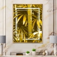 thumbnail image 2 of Designart 'Tropical Leaves and Yellow Bamboo' Tropical Framed Canvas Wall Art Print, 2 of 5