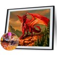 thumbnail image 2 of Diamond Painting Drill Pterosaur Kits Full Round Home Wall Art Decor (B4794) Rojo Hugtrwg Para estrenar, 2 of 9