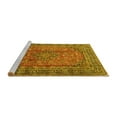 thumbnail image 2 of Ahgly Company Machine Washable Indoor Square Persian Yellow Traditional Area Rugs, 5' Square, 2 of 4