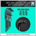 thumbnail image 2 of 36 Pcs Allen Key & Star Torx Ensemble de Sécurité Bits Torx Métrique SAE Long, 2 of 5