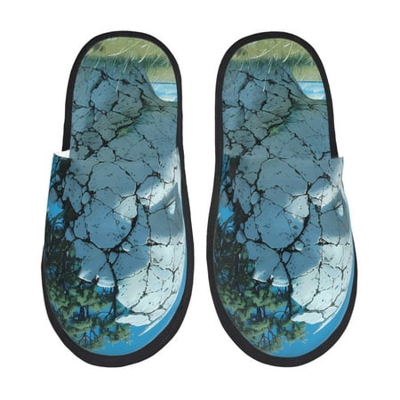 

Silkie Cracked Earth Head Tree Slippers for women and Men House Shoes for Unisex Indoor House Shoes-Large