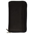 thumbnail image 6 of RFID Signal Blocking Genuine Leather Checkbook Secretary Accordion Wallet 2 Zipper Clutch Credit Card Organizer, 6 of 11