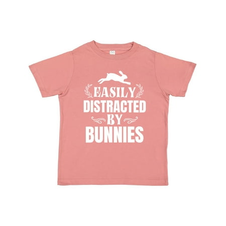 

Inktastic Easily Distracted by Bunnies Gift Toddler Boy or Toddler Girl T-Shirt
