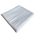 thumbnail image 1 of Maplenight Premium Satin Strip Full Size Bed Sheets - Soft, Breathable & Modern Design, Machine Washable White, 1 of 5