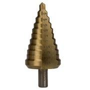 TNHE-1913 - STEP DRILL BIT 1/4-1 3/8IN HSS WITH TITANIUM COATING