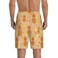 thumbnail image 3 of Gaeub Pineapples Printed Men's Short Pajama Pants, Lightweight Lounge & Sleep Bottoms Keep You Cool - Small, 3 of 9