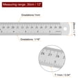 thumbnail image 2 of Steel Ruler 30cm 12 Inch Aluminum with Conversion Table, 3 Pieces, 2 of 6