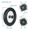 thumbnail image 3 of Front & Rear Dirt Bike Tire 70/100-19 90/100-16 Tire Rim 19" 16" Wheels with 428 43T Sprocket Disc Rotors for Upgrade Dirt Pit Bike Apollo Taotao 125cc 150cc 200cc 250cc, 3 of 9