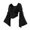 Z01 Black, variant on Xijirk Women's Renaissance Cosplay Corset Top Off Shoulder Front Tie Bell Flare Sleeve Cropped Bodice Blouse for Halloween Party Role Play,White,S